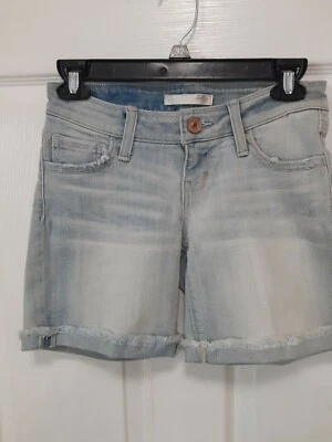Womens Buckle Daytrip Gemini Lightwash Stretch Denim Shorts 23 Free Ship Lot 284 - Image 1 of 4
