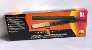 Gold N Hot Professional 1 Inch Ceramic Straightening Flat Iron GH2144 New