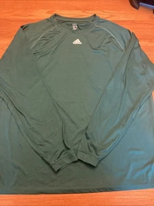 Herren Gr. 3XL Adidas Climalite sportliches Langarmshirt grün - Bild 1 von 7
