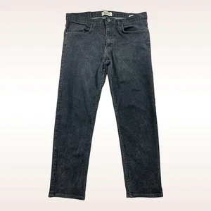 Naked & Famous Easy Guy Jeans Mens 36x27 Ash Black Stretch Relaxed Taper Denim - Picture 1 of 14