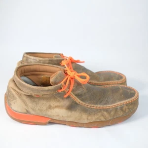 Twisted X Boots Brown Leather Chukka Driving Moc Ankle Bootie Suede Mens 12M - Picture 1 of 18