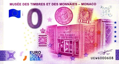 98 MONACO Musée des Timbres et des Monnaies, 2025, Billet Euro Souvenir - Photo 1/2