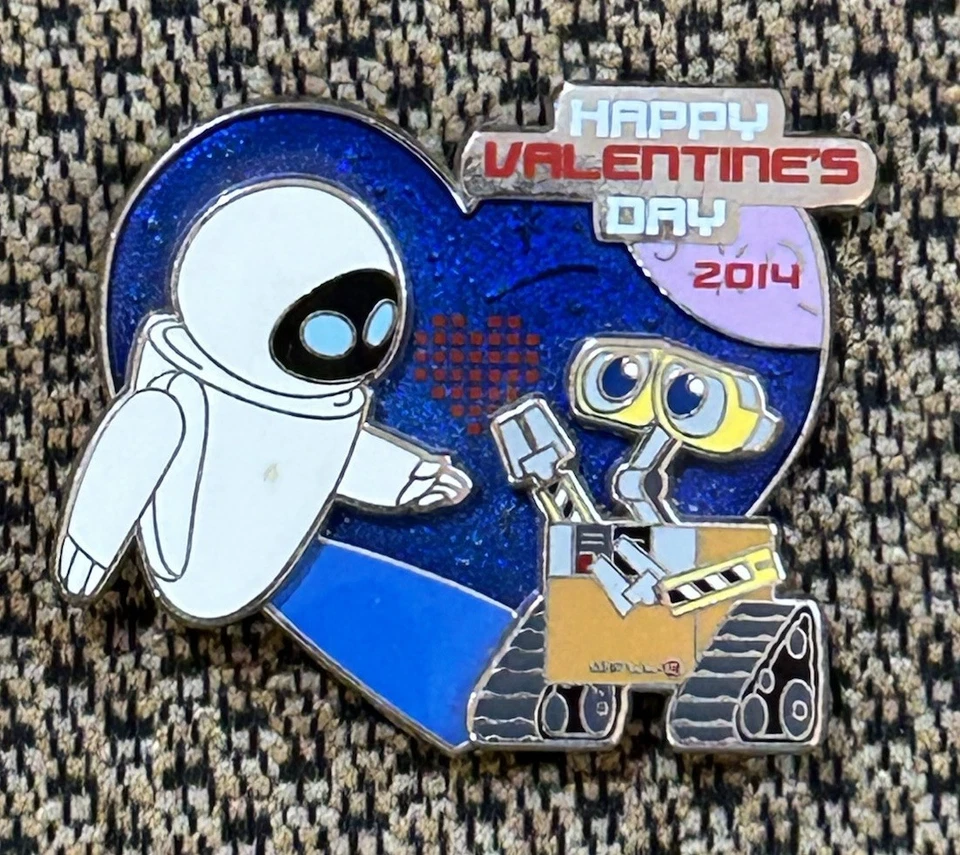 Disney 2014 San Valentín Día de San Valentín Wall-E y Eva Corazón Prendedor LE 5000 Foto 1 de 1