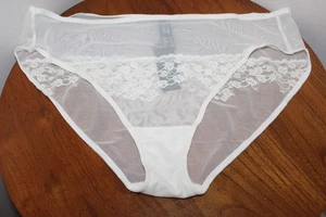 NATORI CEREZO FLOR BRIEF BORDADO ENCAJE FLORAL MARFIL TALLA XL - Imagen 1 de 3