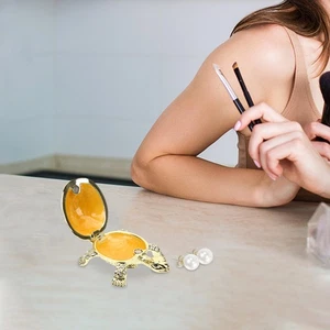  Tartaruga in metallo ornamenti Miss contenitore portagioie portagioie - Foto 1 di 12