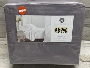 Hotel Collection 525 Thread Count Cotton King Sheet Set 4pc Grey New - Picture 1 of 4