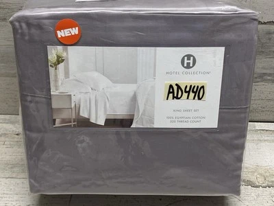 Juego de sábanas King de algodón de 525 hilos grises Hotel Collection 4 piezas nuevo Foto 1 de 4