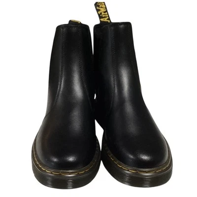 Botas Chelsea Dr Martens Mujer 7 Hombres 6 Negro Cuero Dorrian Zapatos sin cordones NUEVAS Foto 1 de 4