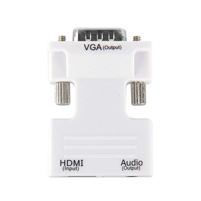 HDMI to VGA Adapter with Audio Female HDMI to Male VGA Converter Laptop PC To TV - Image 1 of 4