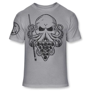 Cthulhu Skull Billiards T-Shirt - Kraken Skull Tentacles Pool Table Cue - D002 - Picture 1 of 22