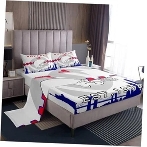 Football Themed Bed Sheets Set for Bed, Fans Sheet Set for Boys, Twin Buffalo - Picture 1 of 7