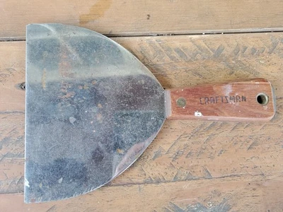 Cuchillo de masilla raro Craftsman mango de madera media luna 6" 942029 EE. UU. 8,5" de largo Foto 1 de 4