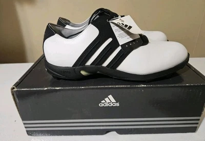 Adidas Men's Boys White Black Tour Traxion Comp Torsion Golf Cleats Shoes Sz 8.5 - Image 1 of 4