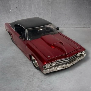 Jada Toys Big Time Muscle 1969 Chevy Chevelle SS 1/24 Scale Diecast Red Black - Picture 1 of 13