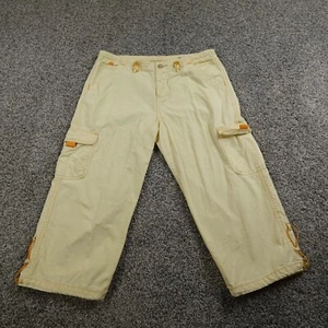 VTG Unionbay Shorts Womens 7 Yellow Military Army Cargo Hiking Grunge Pants Y2K - Picture 1 of 14