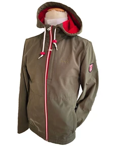 DERBE Regenmantel Jacke Kapuze Übergangsjacke Gr. S Khaki - Bild 1 von 14