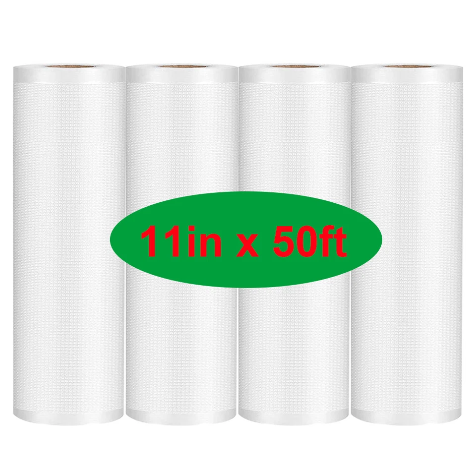 11"x50' Vacuum Sealer Bags Food Saver Sealing Machine Kitchen Storage Bag 4 Mil - Image 1 of 4