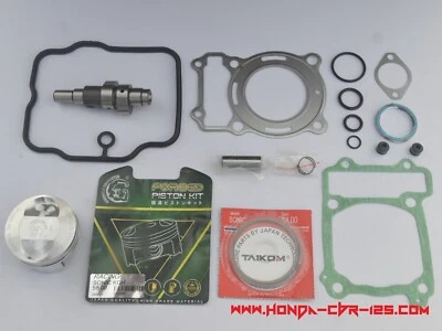 Kit de pistón forjado Honda CBR 125R + árbol de levas de carreras + kit de junta completo 58. STD Foto 1 de 4