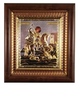 Orthodox Christian Gilded Icon Saint George - Picture 1 of 1