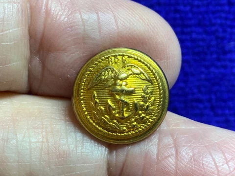 RARE RCS ~ REVENUE CUTTER SERVICE COAST GUARD UNIFORM CUFF BUTTON 15mm 1915 NOS Cover