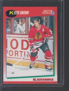 Keith Brown Chicago Blackhawks 1991-92 Score American #76 - Picture 1 of 2