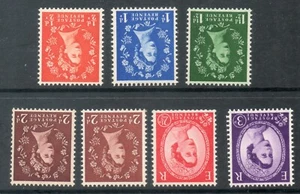 QEII 1955 SG540wi - SG545wi Wilding Edward Couronne Inversé Filigrane Set 7 MNH - Picture 1 of 1