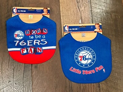 Philadelphia 76ers NBA Unisex Baby Bibs ~ You Choose - Image 1 of 4
