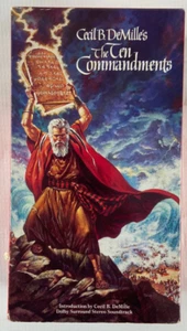 The Ten Commandments VHS 2 Tape Set - Vintage 1990 CBS Fox Video Charlton Heston - Imagen 1 de 4