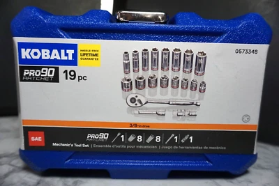 (RI4) Kobalt 3/8" Drive SAE 19pc Deep/Standard Socket Set 0573348 - Image 1 of 3