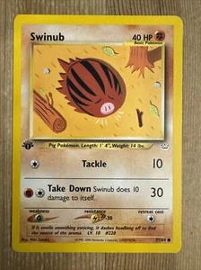 Swinub - 57/64 - 1st Edition Neo Revelation Set - Pokemon Card - LP - Picture 1 of 2
