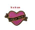 New York Love Heart Embroidered Iron Sew On Patch Jacket Jeans Leather N-1220