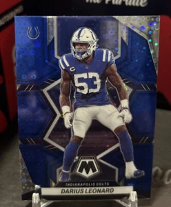 2022 Panini Mosaic No Huddle Blue Mosaic DISCO Darius Leonard /75 Colts - Bild 1 von 2