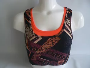 RIVER ISLAND Sports Bra Top Ri Active Ennis Print Double Layer Size XS - S - M - Picture 1 of 5
