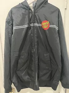 Chaqueta Original de Santa Cruz para Hombre Negro con Cremallera con Capucha Logotipo Cordón - Imagen 1 de 2
