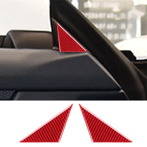 Red Carbon Fiber Front Door A-pillar Triangle Cover For Porsche Taycan 2019-2022 - Bild 1 von 10