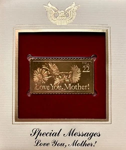 Golden Replicas United States Stamp 1987 Special Messages Love You, Mother! - Picture 1 of 3