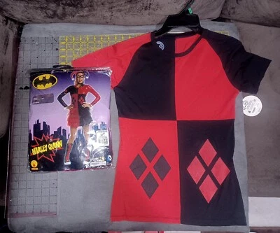 X2 Lote Rubie’s DC Comics Harley Quinn Disfraz Completo + Camisa Niña Talla L  Foto 1 de 4