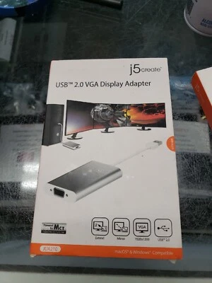 new J5 Create JUA210 USB 2.0 to VGA Display adapter free ship - Image 1 of 4