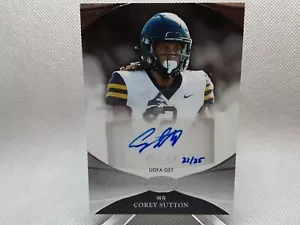 🏈2022 Sage Aspire Silver 21/25 Corey Sutton #ASP-CS4 Auto - Picture 1 of 2