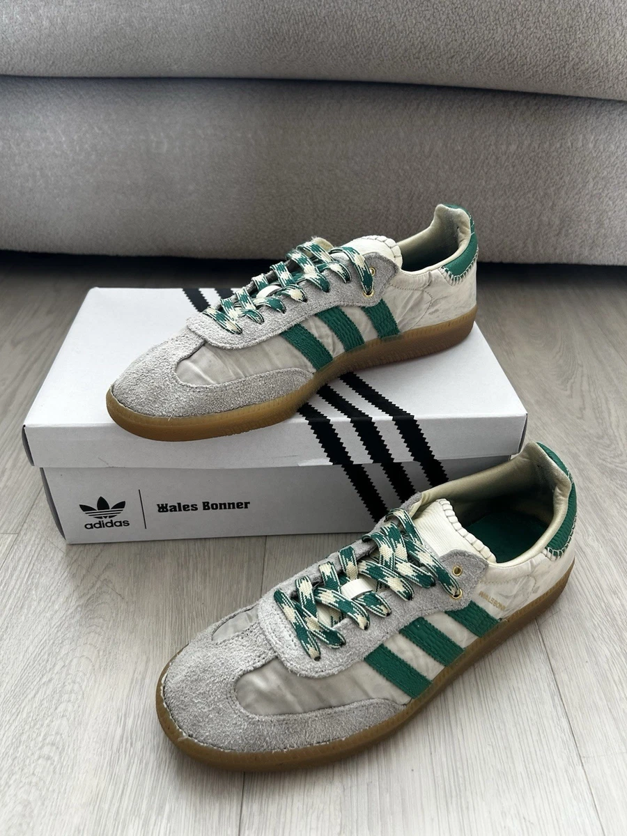 adidas Wales Bonner x Samba Cream White Bold Green for Sale