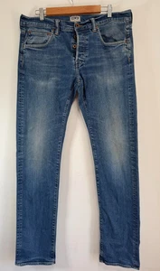 Jeans uomo Edwin ED-55 taglia W36 L34 blu denim elasticizzato gamba affusolata vestibilità rilassata - Foto 1 di 9