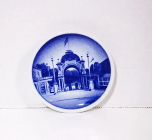 Dish 3.25" Tivoli Round Blue White Royal Copenhagen Denmark Fajance EXC COND - Picture 1 of 7
