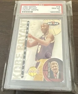 KOBE BRYANT 1996 NBA RC ROOKIE NBA TALKING TALKIN’ HOOPS #15 PSA 10 GEM MT MINT - Picture 1 of 2