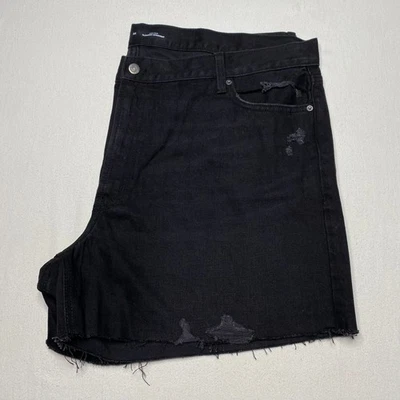 NUEVO Pantalones Cortos Old Navy Para Mujer Talla 22 Negro Denim Envejecido Tiro Alto Foto 1 de 4