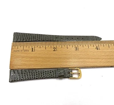 Correa de reloj Speidel 13 mm/R gris genuina lagarto correa hebilla en Y 255-530 (B95) NOS Foto 1 de 3