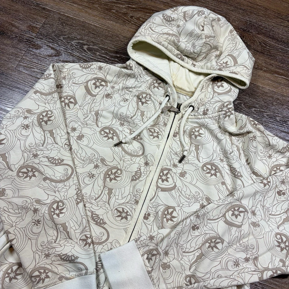 Sudadera con Capucha Vintage Antigua Azul Marino Para Hombre XL Blanca Cremallera Completa Paisley Grunge Jessie Pinkman Foto 1 de 4