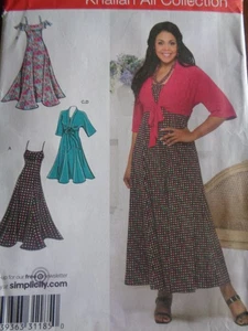 SIMPLICITY 3526 SCHNITTMUSTER MISS KLEID KIMONO OBERTEIL GRÖSSE 8-16 UNGESCHNITTEN - Bild 1 von 2