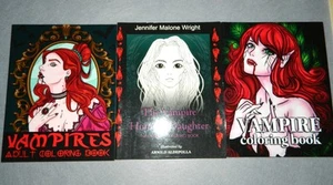 VAMPIRE HUNTER'S DAUGHTER FANTASY Lot of 3 Adult Coloring Books - Imagen 1 de 11