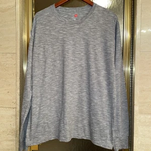 Hanes Ultimate X-Temp Gray Long Sleeve T-Shirt Size Large - Picture 1 of 7