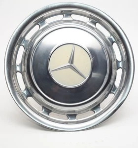 Mercedes W123 W116 R107 14" Stainless Hubcap Light Ivory Repaint Cover w/ Clips - Picture 1 of 5